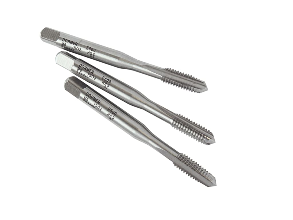 E500 HSS Coarse Tap Straight Flute 3mm Set of Three                             