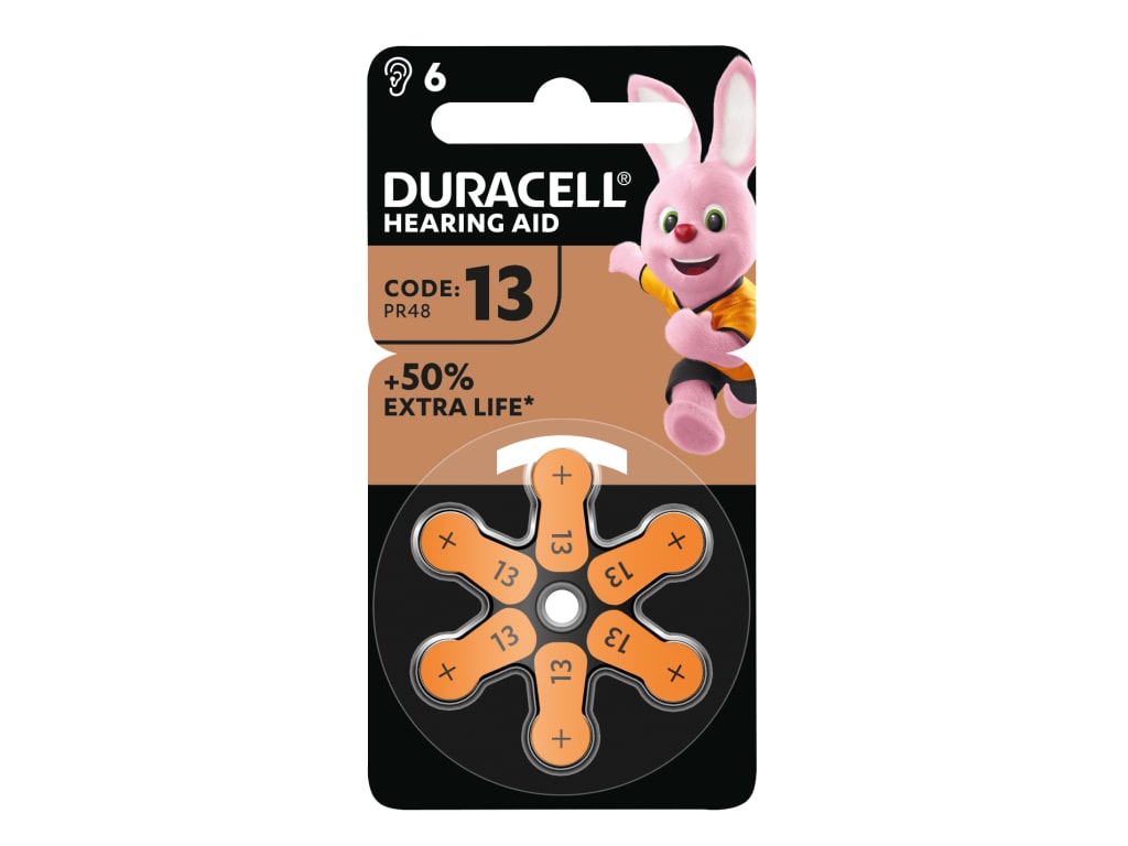 Hearing Aid Batteries Size 13 (6 Pack)                                          