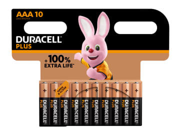 AAA Cell +100% Plus Power Batteries (Pack 10)                                   