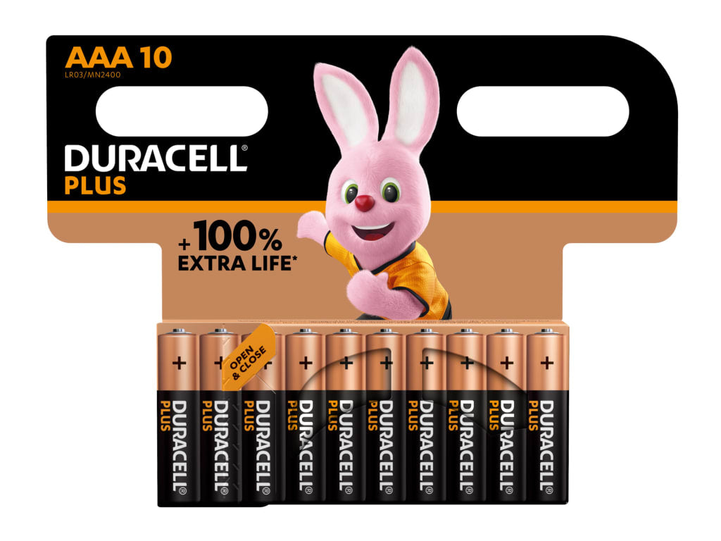 AAA Cell +100% Plus Power Batteries (Pack 10)                                   