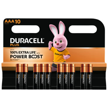 AAA Cell Plus with Power Boost Batteries (Pack 10)                              