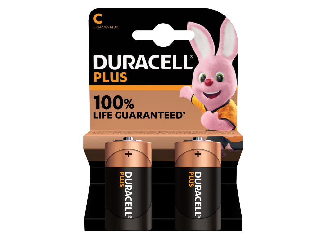 C Cell Plus Power +100% Batteries (Pack 2)                                      