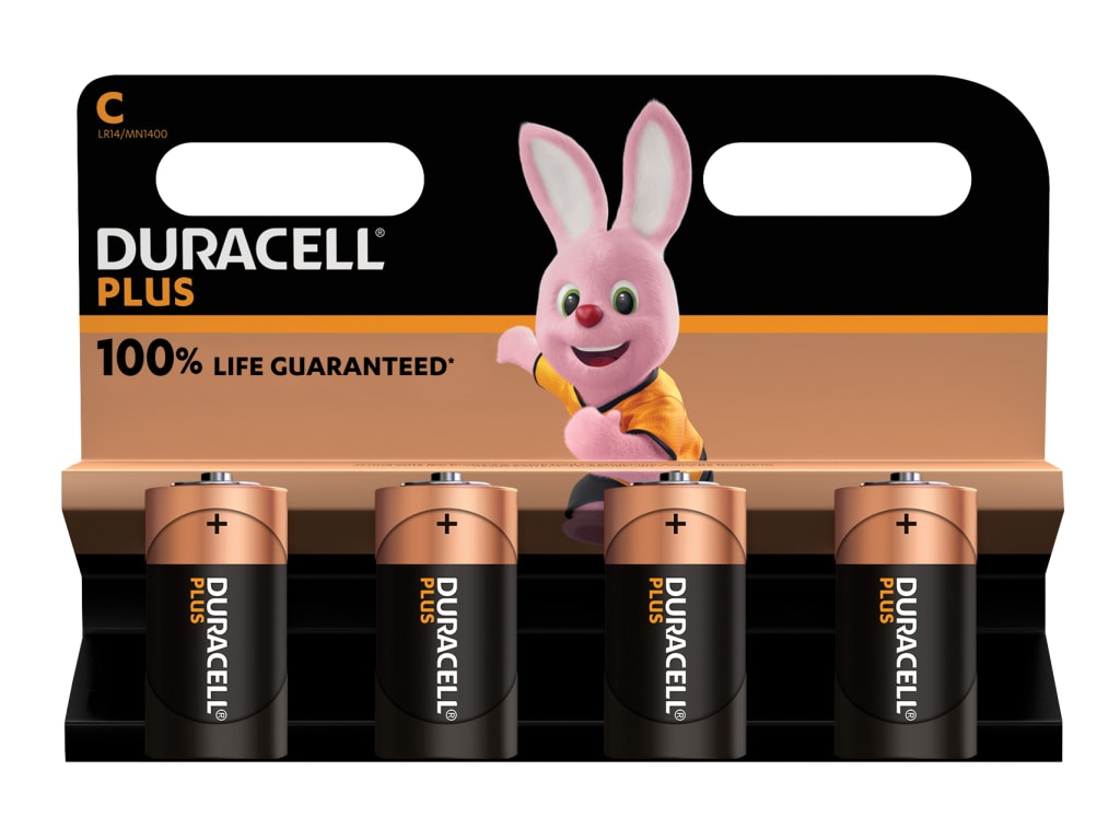 C Cell Plus Power +100% Batteries (Pack 4)                                      