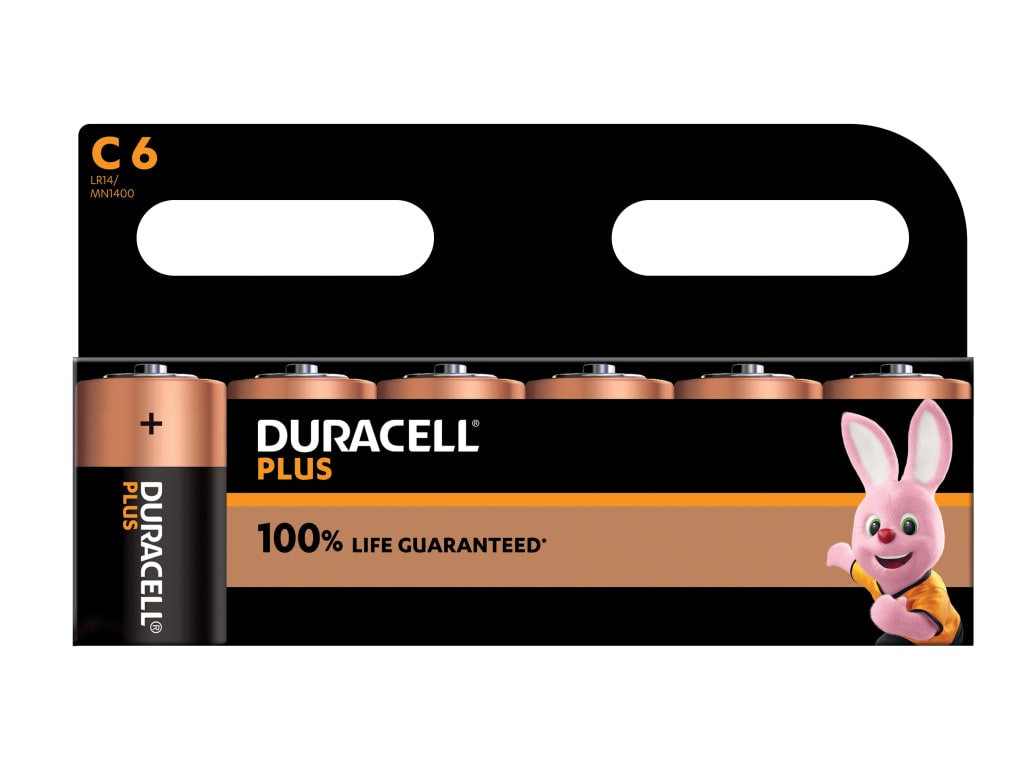 C Cell Plus Power +100% Batteries (Pack 6)                                      
