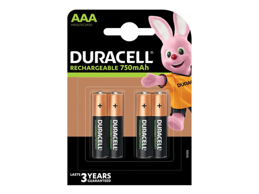 AAA Cell 750Mah Rechargeable Batteries (Pack 4)                                 