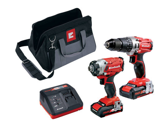 Power X-Change Combi & Impact Driver Twin Pack 18V 2 x 2.0Ah Li-ion             