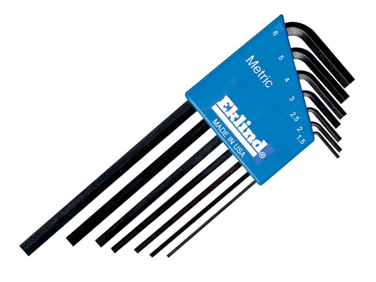 REK10507 Metric Long Handle Hex L-Key Set, 7 Piece                              