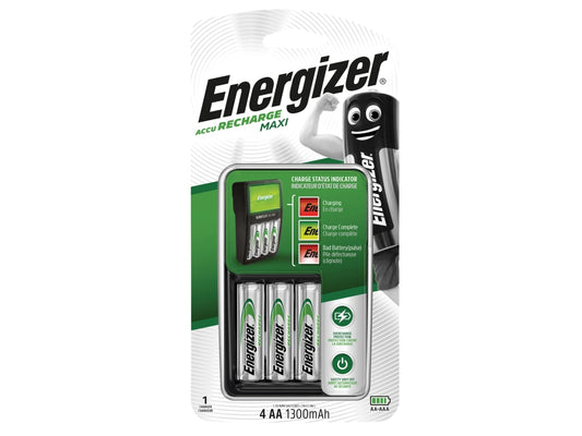 Accu Recharge Maxi Charger + 4 x AA Batteries                                   