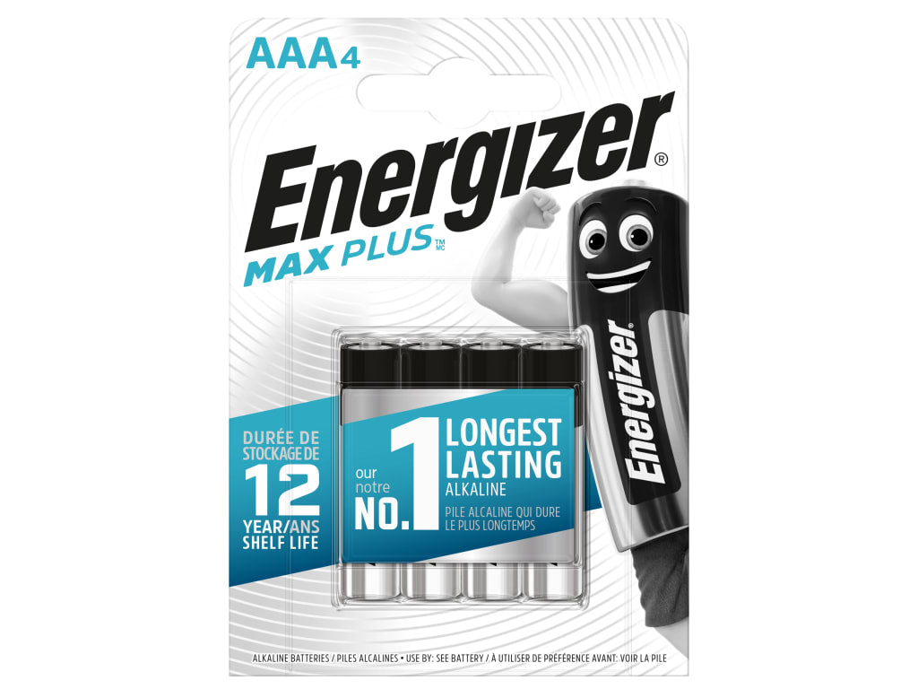 MAX PLUS™ AAA Alkaline Batteries (Pack 4)                                       