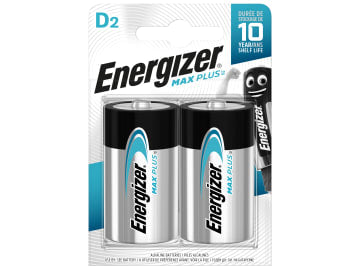 MAX PLUS™ D Alkaline Batteries (Pack 2)                                         