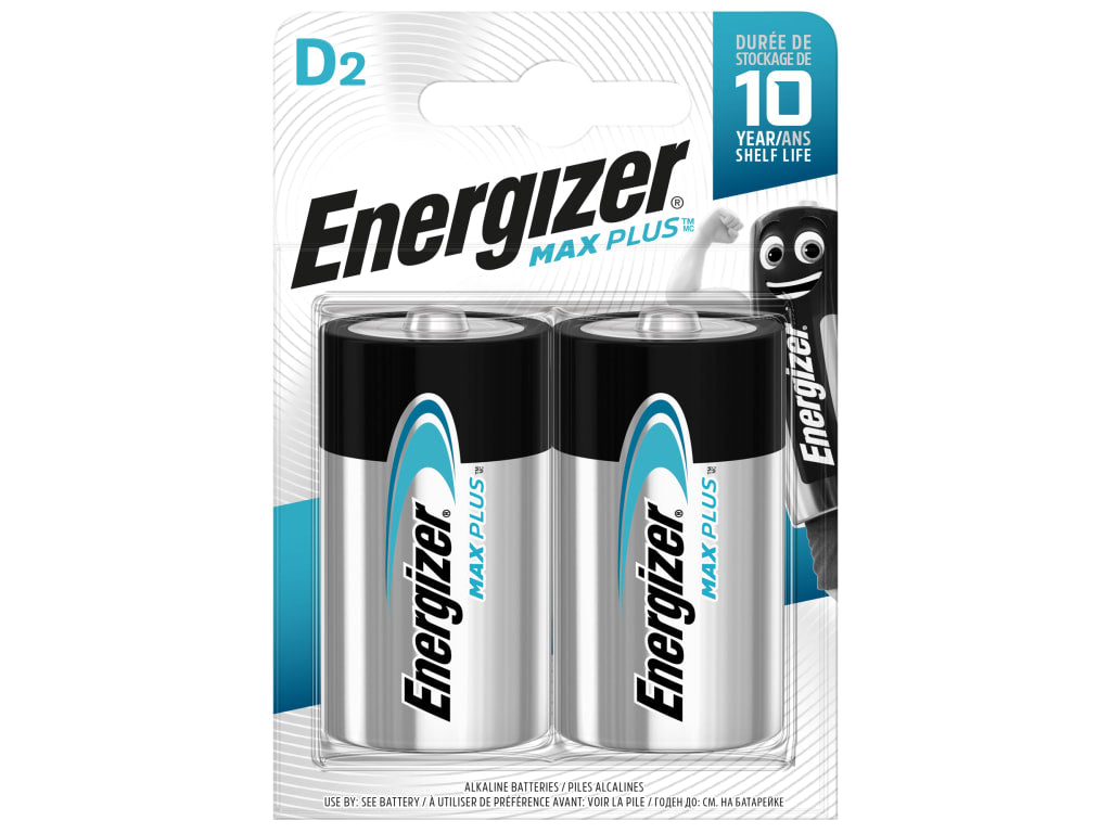 MAX PLUS™ D Alkaline Batteries (Pack 2)                                         