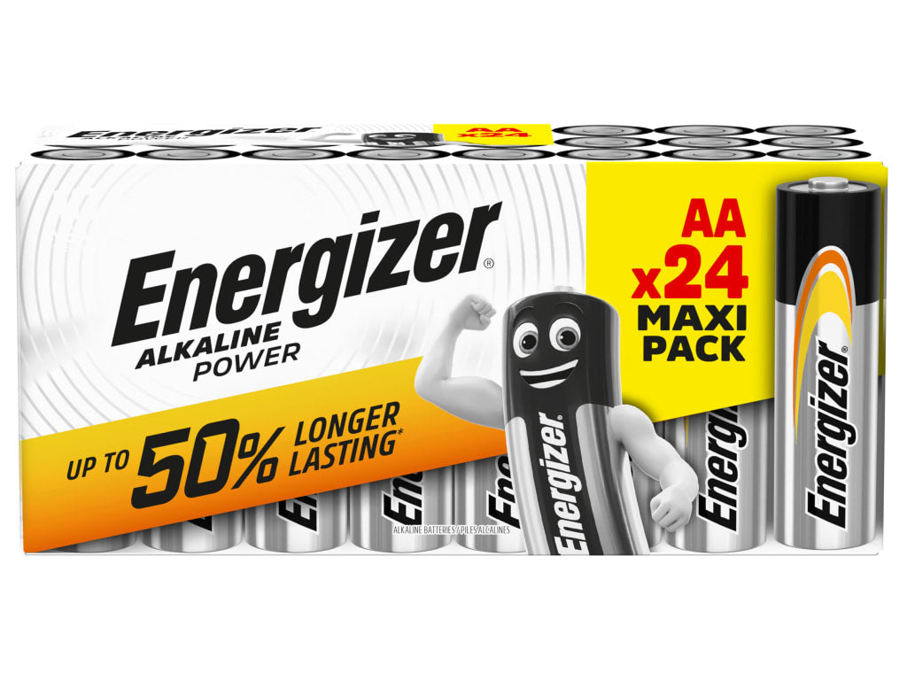 AA Cell Alkaline Power Batteries (Pack 24)                                      
