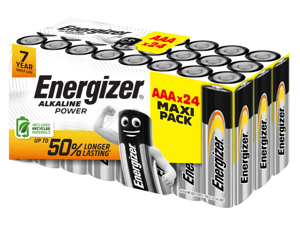 AAA Cell Alkaline Power Batteries (Pack 24)                                     