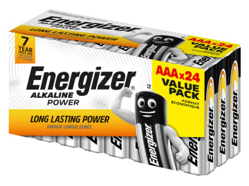 AAA Cell Alkaline Power Batteries (Pack 24)                                     