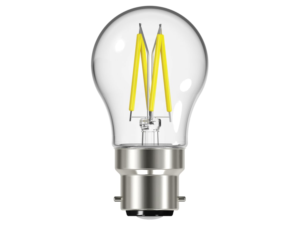 LED BC (B22) Golf Filament Non-Dimmable Bulb, Warm White 470 lm 4W              