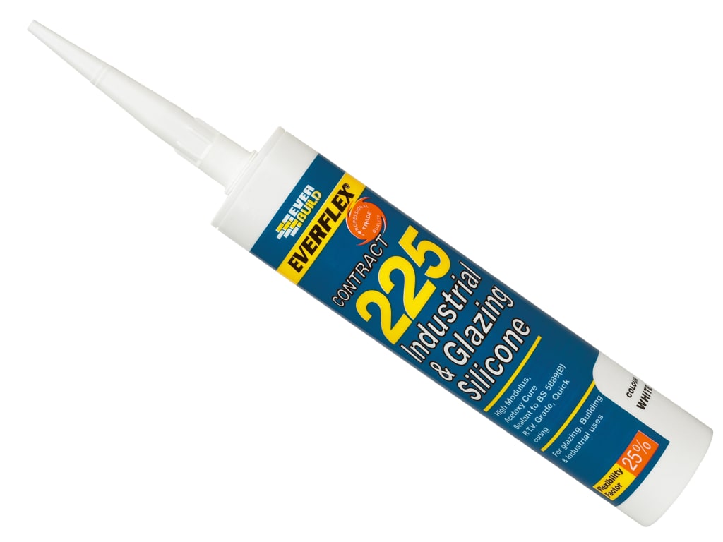 Everflex® 225 Industrial & Glazing Silicone Brushed Steel 295ml                 