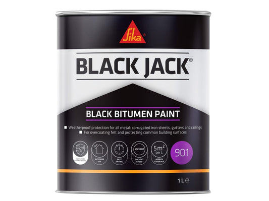 Black Jack® 901 Black Bitumen Paint 1 litre                                     