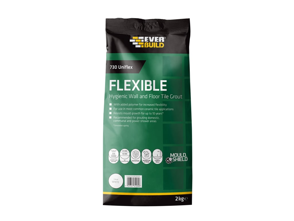 730 Uniflex Hygienic Tile Grout White 2.5kg                                     