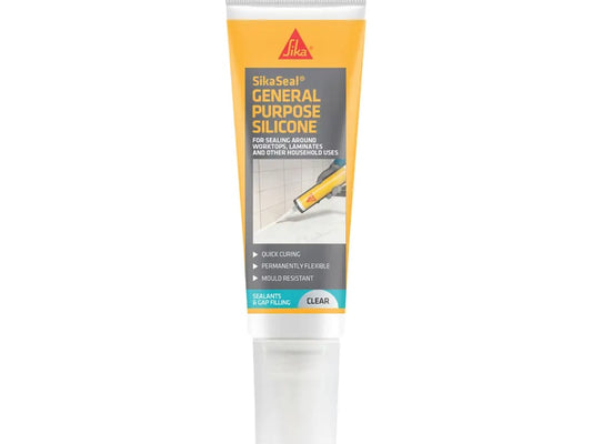 General Purpose Easi Squeeze Silicone Sealant Clear 80ml                        