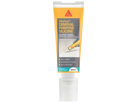 General Purpose Easi Squeeze Silicone Sealant White 80ml                        
