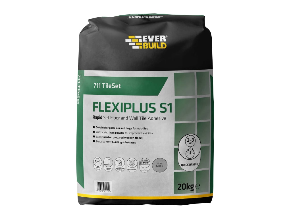 711 TileSet Flexiplus Tile Adhesive Grey 20kg                                   