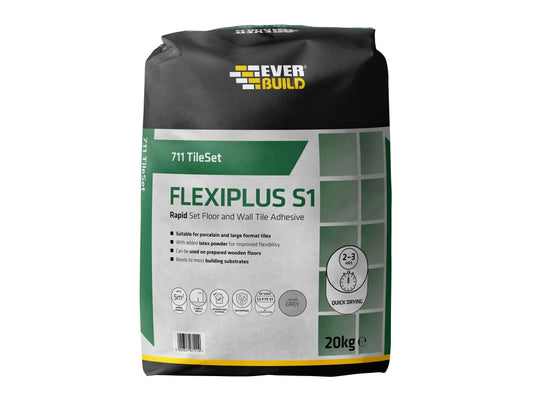 711 TileSet Flexiplus Tile Adhesive Grey 20kg                                   