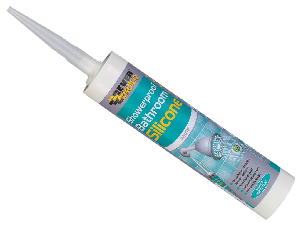 Showerproof Bathroom Silicone White 280ml                                       