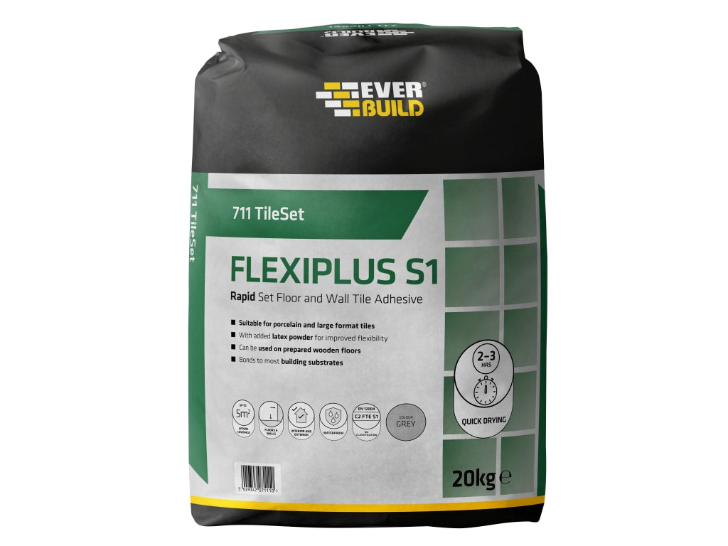 711 TileSet Flexiplus Tile Adhesive White 20kg                                  