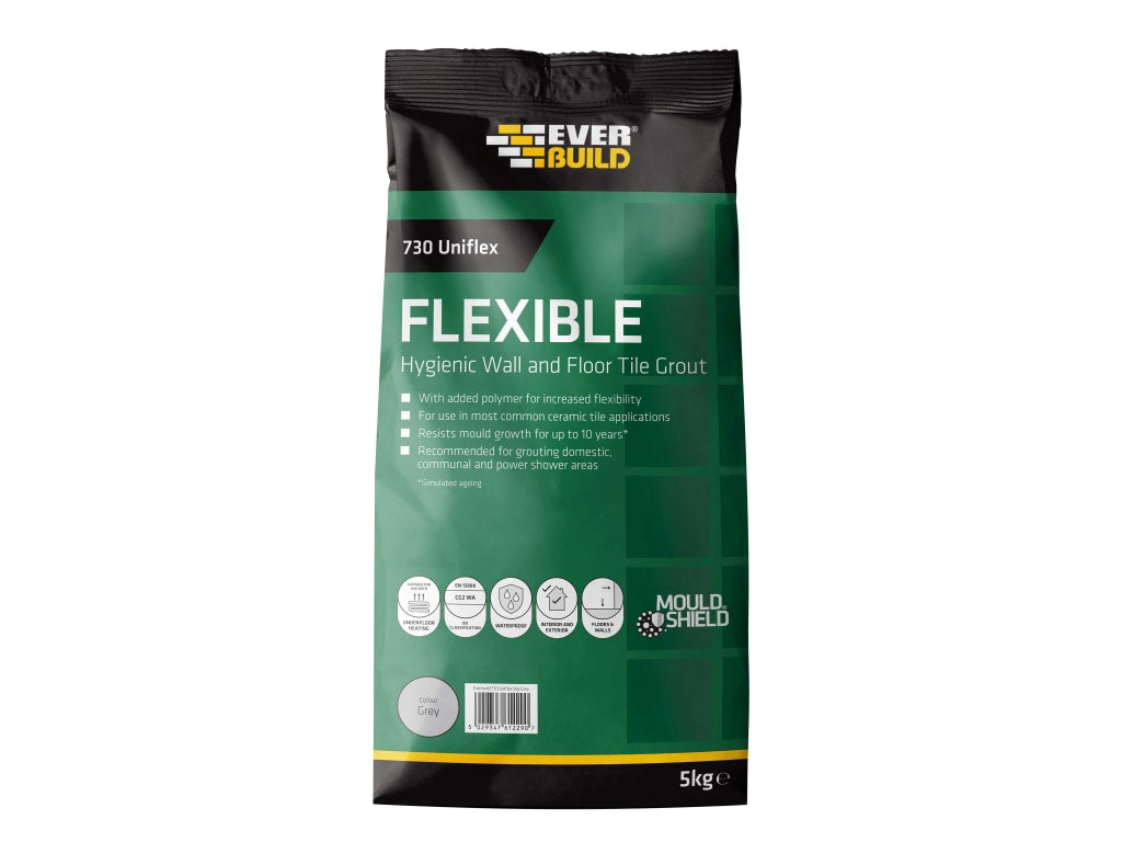 730 Uniflex Hygienic Tile Grout Grey 5kg                                        