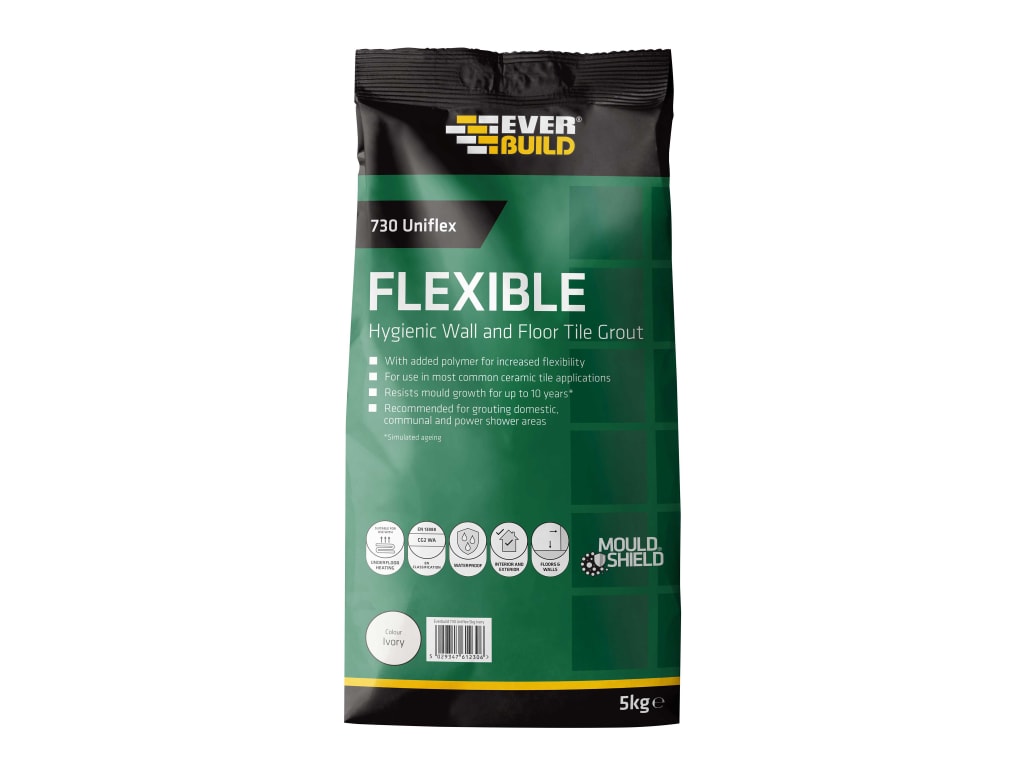 730 Uniflex Hygienic Tile Grout Ivory 5kg                                       