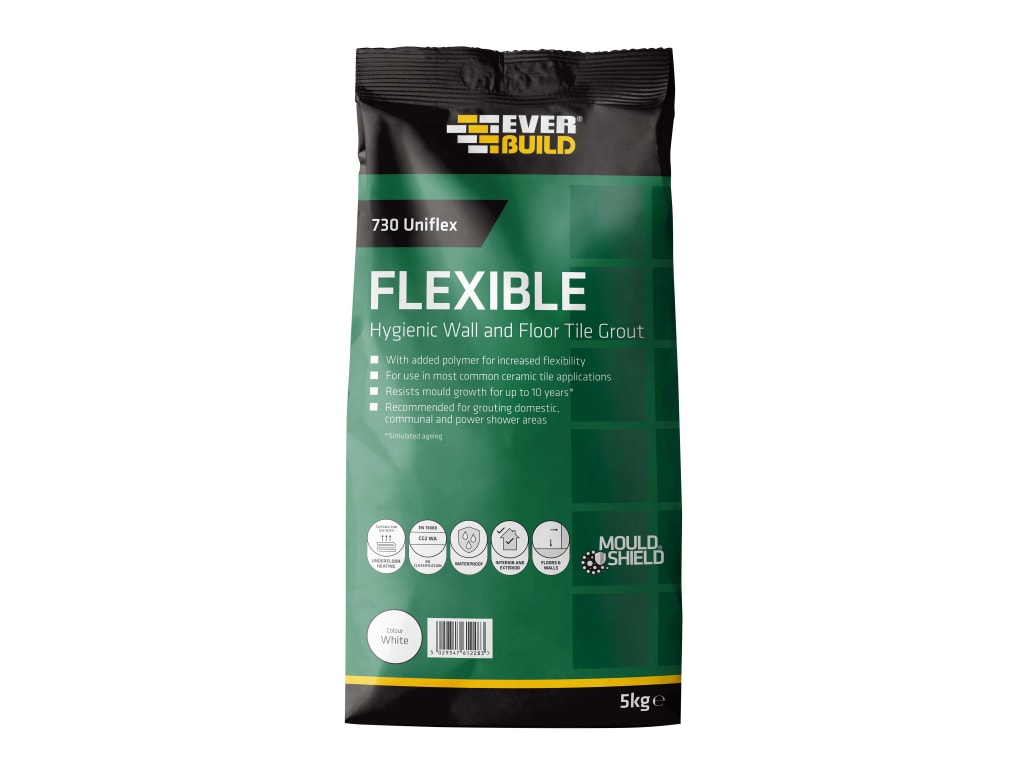 730 Uniflex Hygienic Tile Grout White 5kg                                       