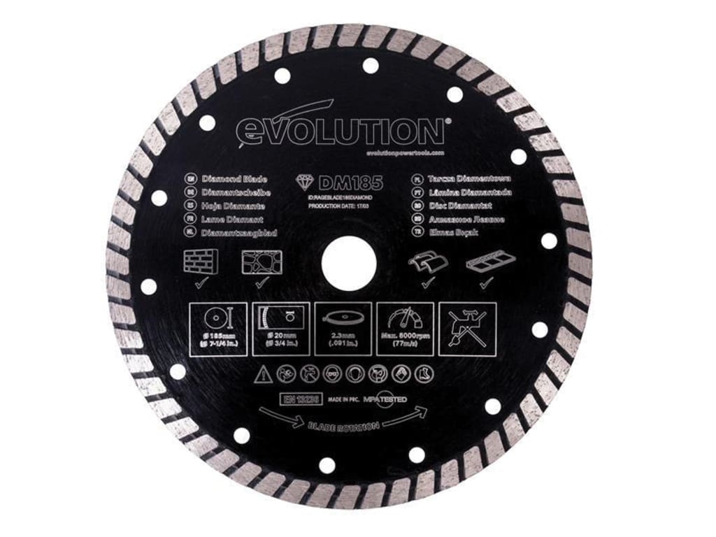 Diamond Blade, Segmented Rim 185 x 20mm                                         