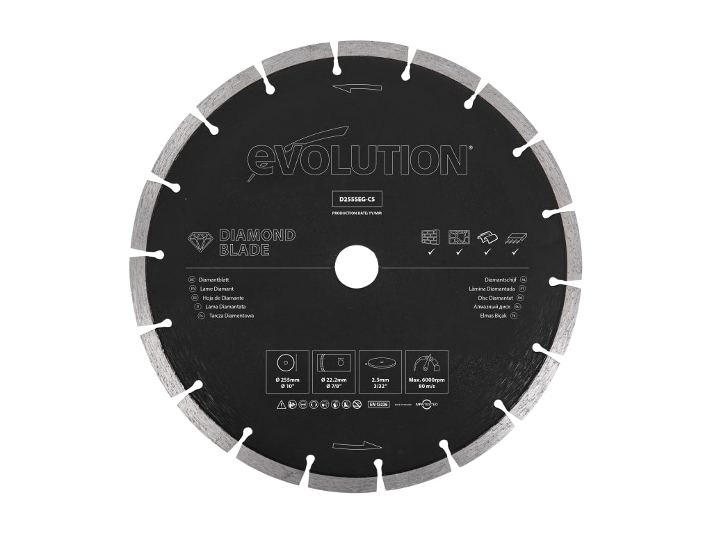 General Purpose Diamond Blade 255 x 22.2mm                                      