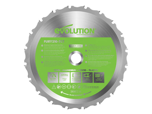 FURY® Multi-Purpose TCT Circular Saw Blade 210 x 25.4mm x 20T                   