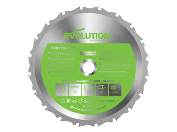FURY® Multi-Purpose TCT Circular Saw Blade 210 x 25.4mm x 20T                   