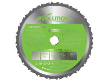 FURY® Multi-Purpose TCT Circular Saw Blade 255 x 25.4mm x 24T                   