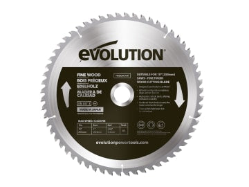 Fine Wood Mitre/Table Saw Blade 255 x 25.4mm x 60T                              