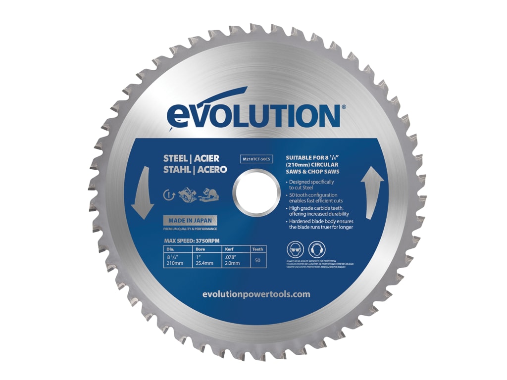 Mild Steel Cutting Circular Saw Blade 210 x 25.4mm x 50T                        