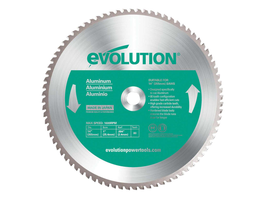 Aluminium Cutting Chop Saw Blade 355 x 25.4mm x 80T                             