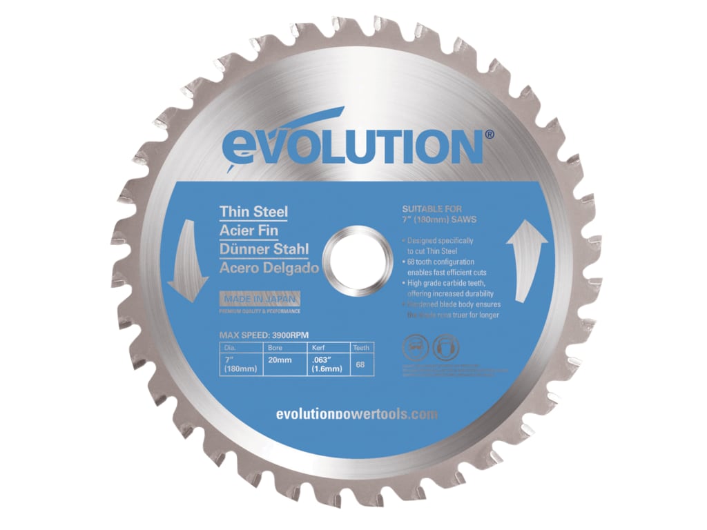 Thin Steel Cutting Circular Saw Blade 180 x 20mm x 36T                          