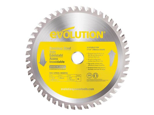 Stainless Steel Cutting Circular Saw Blade 185 x 20mm x 48T                     
