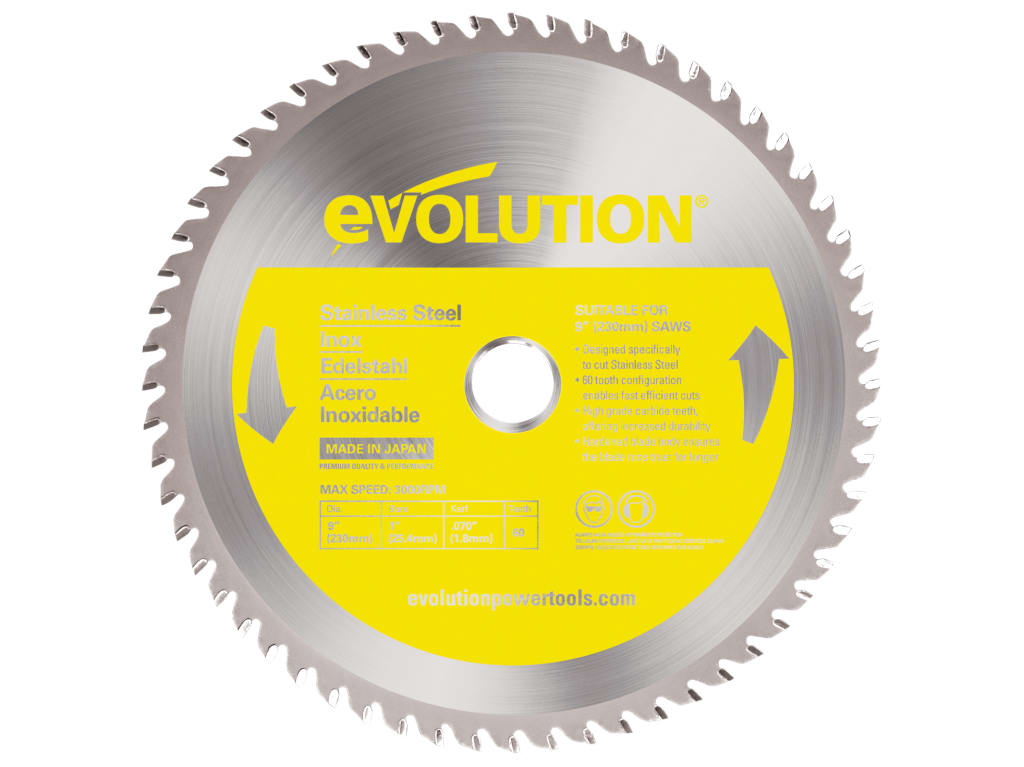 Stainless Steel Cutting Circular Saw Blade 230 x 25.4mm x 60T                   