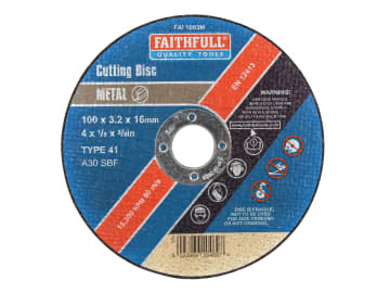 Metal Cut Off Disc 100 x 3.2 x 16mm                                             