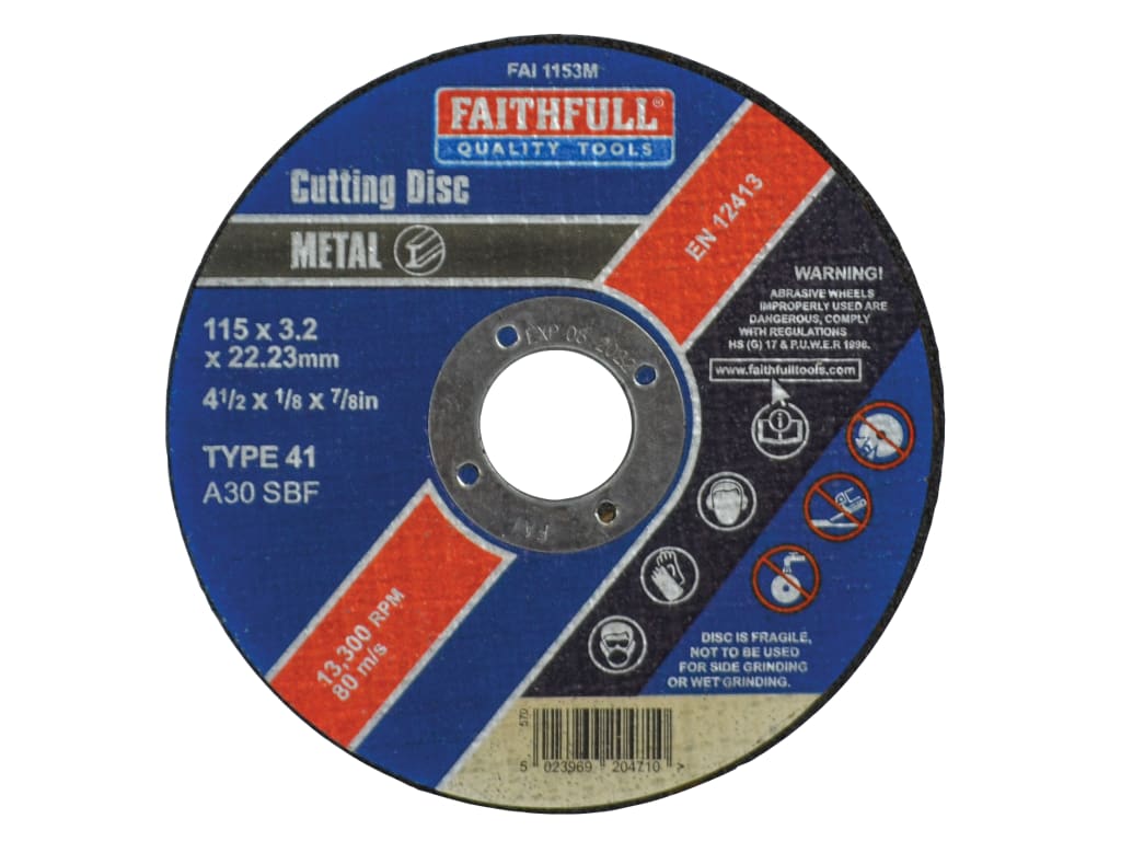 Metal Cut Off Disc 115 x 3.2 x 22.23mm                                          