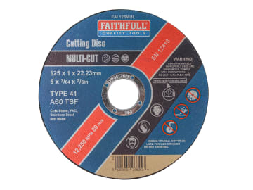 Multi-Purpose Cutting Disc 125 x 1.0 x 22.23mm (Pack 10)                        