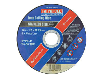 Inox Cutting Disc 125 x 1.2 x 22.23mm                                           