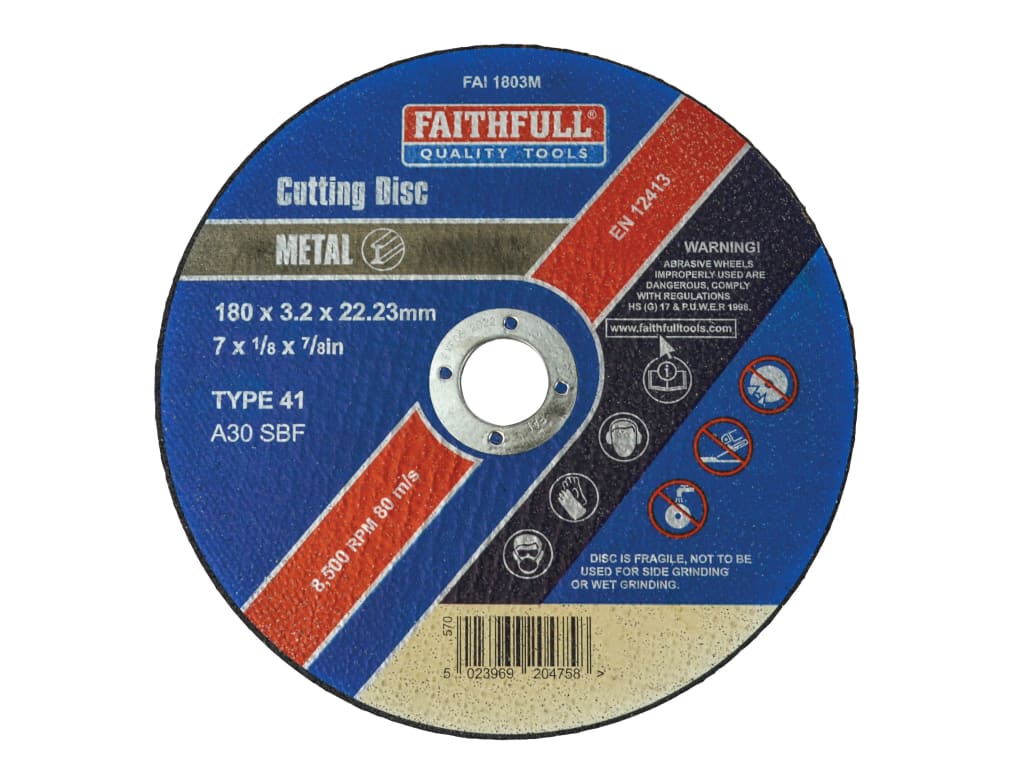 Metal Cut Off Disc 180 x 3.2 x 22.23mm                                          