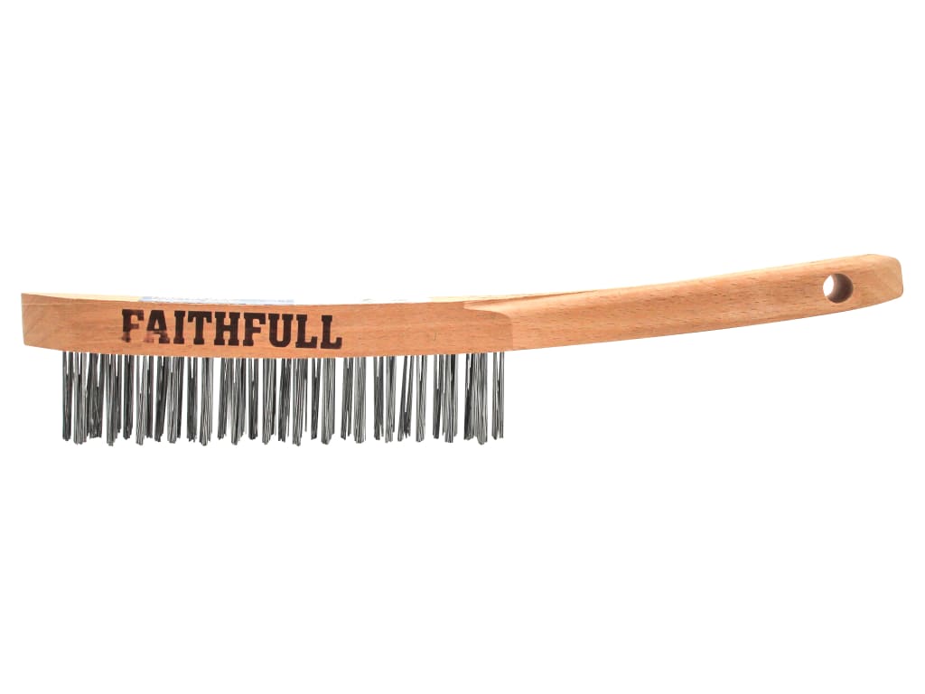 Lightweight Scratch Brush, Three Row                                            