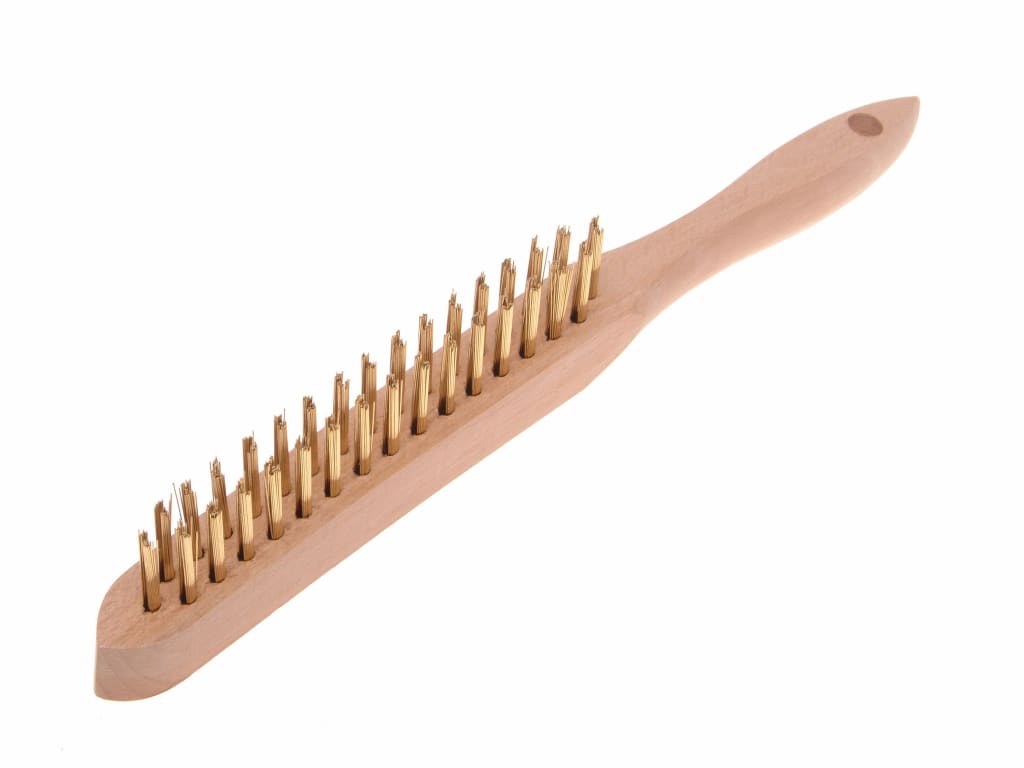 680/B2 Brass Wire Scratch Brush - 2 Row                                         