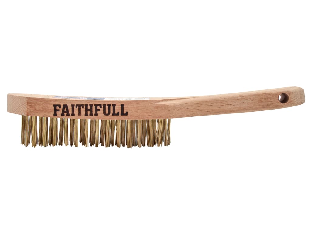 Brass Scratch Brush, Four Row                                                   